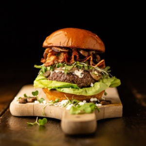 gourmet burger with rockenwagner bun